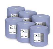 Blue Centre Feed Rolls Individually Wrapped x 6