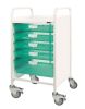 Sunflower Vista 50 Medical Storage Trolley – Standard Height, Up to 6 Trays & Optional Locking Door