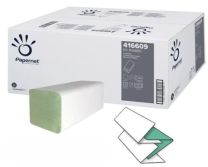 Papernet Green V‑Fold Hand Towels – 1‑Ply Recycled (5,000 Sheets)