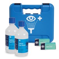 Deluxe Eye Wash Station – Small Blue Titan Box | Compact Emergency Eyewash (HSE Compliant)