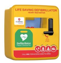 AED Armor Polycarbonate Outdoor Locked Cabinet with Heating & Alarm – Secure & Weather-Resistant
