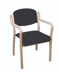 Sunflower Aurora SEAT36 Visitor Chair with Arms – Anti‑Bacterial Vinyl, Stackable