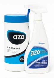 Azo Hard Surface Wipes & Spray – Alcohol-Based Disinfectant