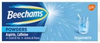 Beechams Cold and Flu Sachets Powders Aspirin & Caffeine