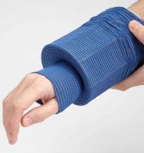 Blue tubular bandage