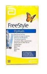 Freestyle Optium Blood Glucose Strips x 50