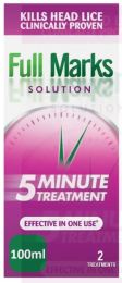 Full Marks Head Lice Treatment – 100 ml Solution & 150 ml Spray with Comb

