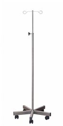 Sunflower Drip Stand, Brushed Stainless Steel and Weighted Base 2 Chrome Hooks