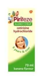Piriteze Allergy Relief | Cetirizine Tablets & Syrup | Non-Drowsy Antihistamine
