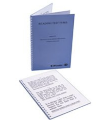 Keeler Four Page Washable Reading Test Type – Washable Adult Near‑Vision Test