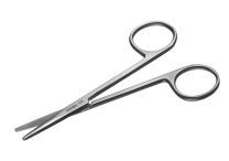 Strabismus Scissors – Single‑Use Metal (Straight & Curved, 11.5 cm)