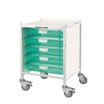 VISTA 40 Trolley - 5 Single Depth Trays, Green